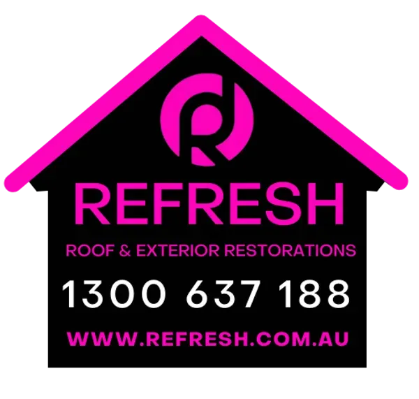A logo for refresh roof and exterior restorations