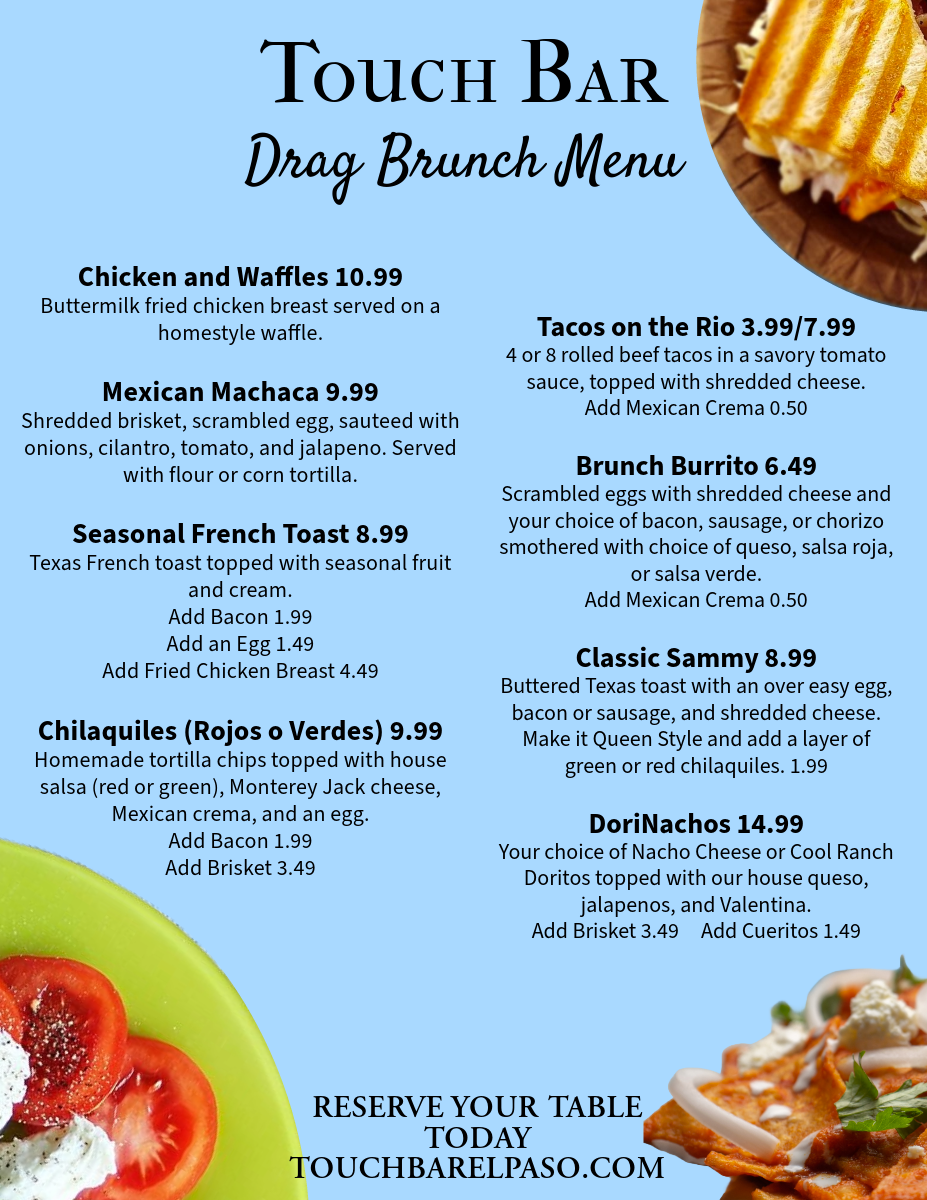 Full Menu El Paso, TX Touch Bar El Paso