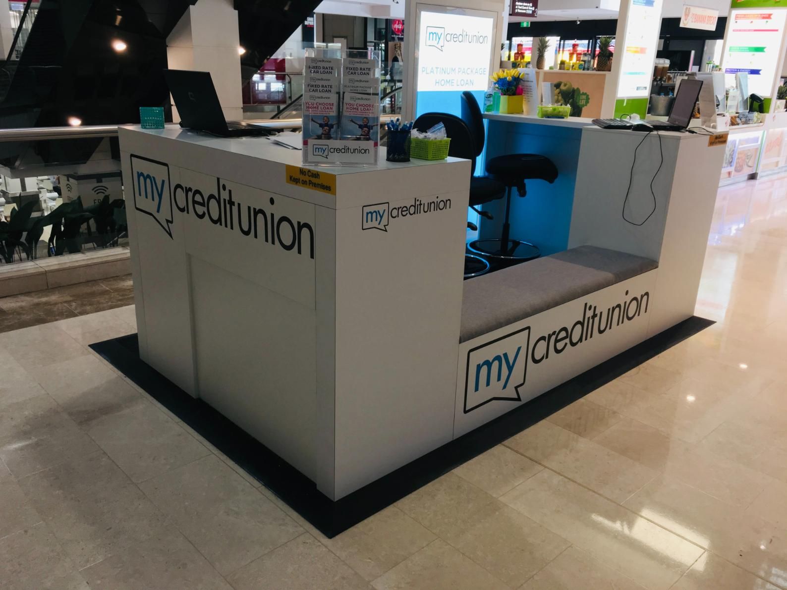 A Kiosk for My Credit Union in a Mall — Nyon Shopfitters in Morisset, NSW