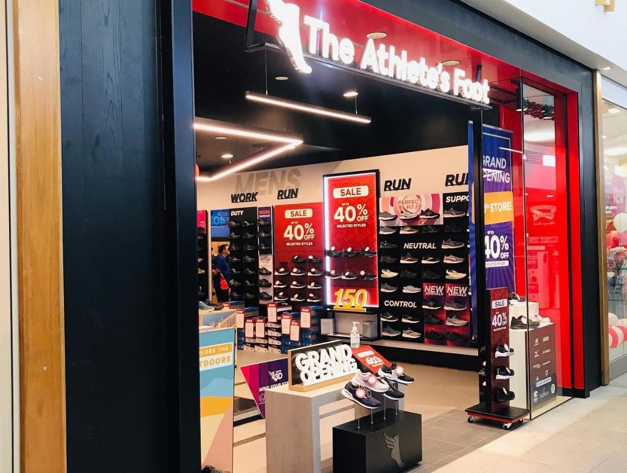 a Shoe Store Called the Athlete's Foot is Located in a Mall — Nyon Shopfitters in Morisset, NSW