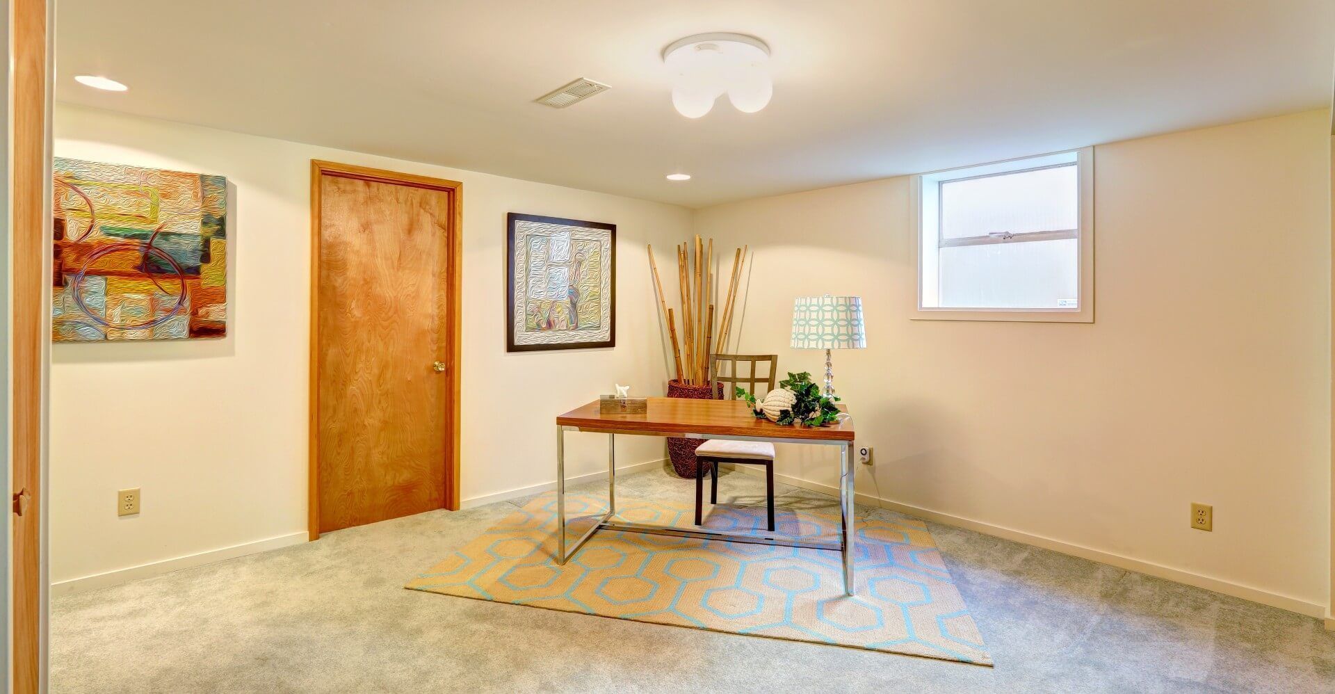 Using the space from your finished basement to create a personal home office