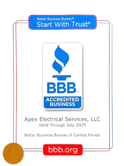 Apex electrical services llc is a bbb accredited business