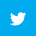 Twitter logo: white bird on blue square background