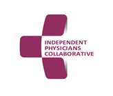 Independent Physicians Collaborative logo in purple with white text and plus-shaped design