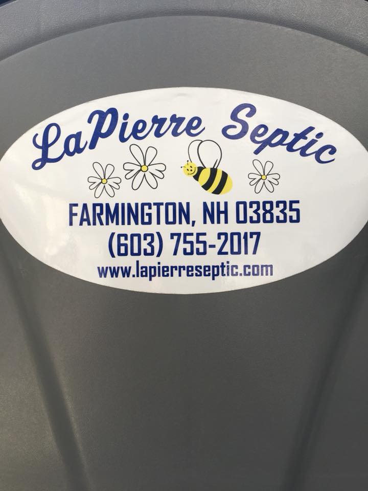 LaPierre Septic logo on door of portable toilet