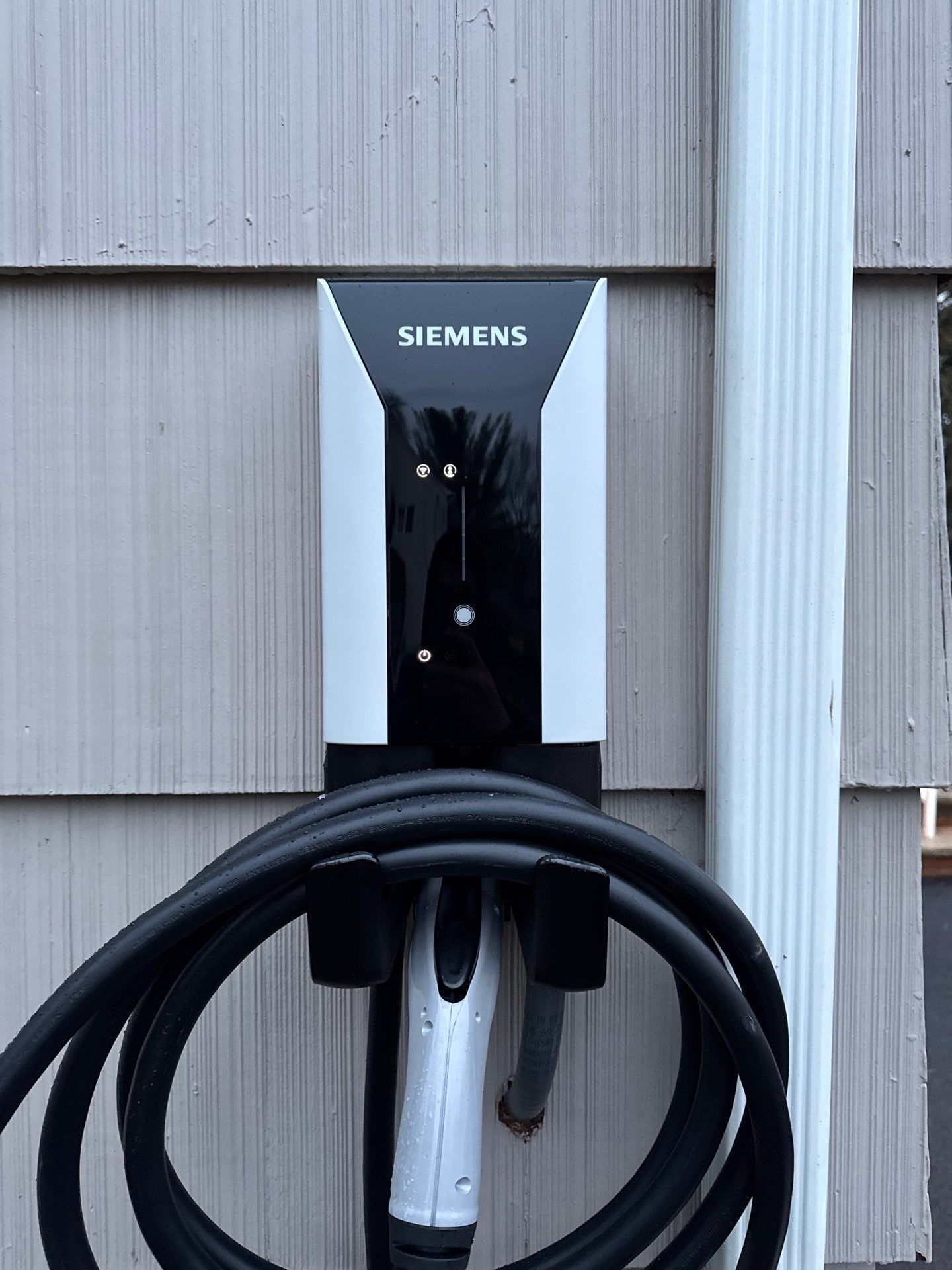 60-amp EV charger circuit installation from electrical panel to garage exterior – JDP Electric, Bound Brook, NJ