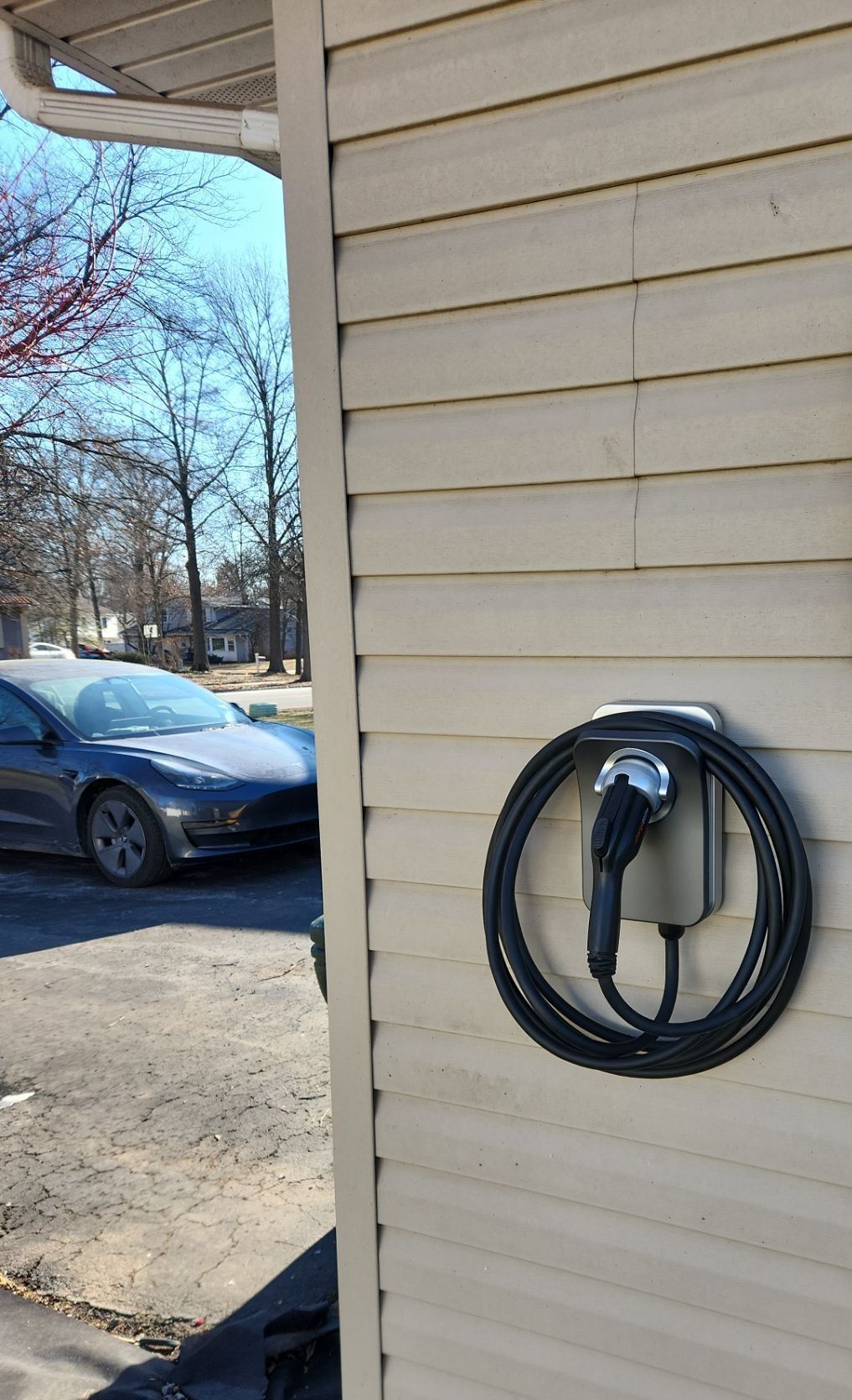 50 amp EV charger and load management system installed at a home in Piscataway, NJ.