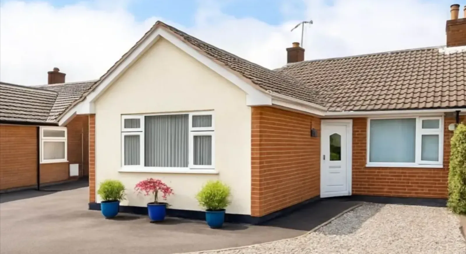 Freshly rendered house exterior in Chelmsford, Essex