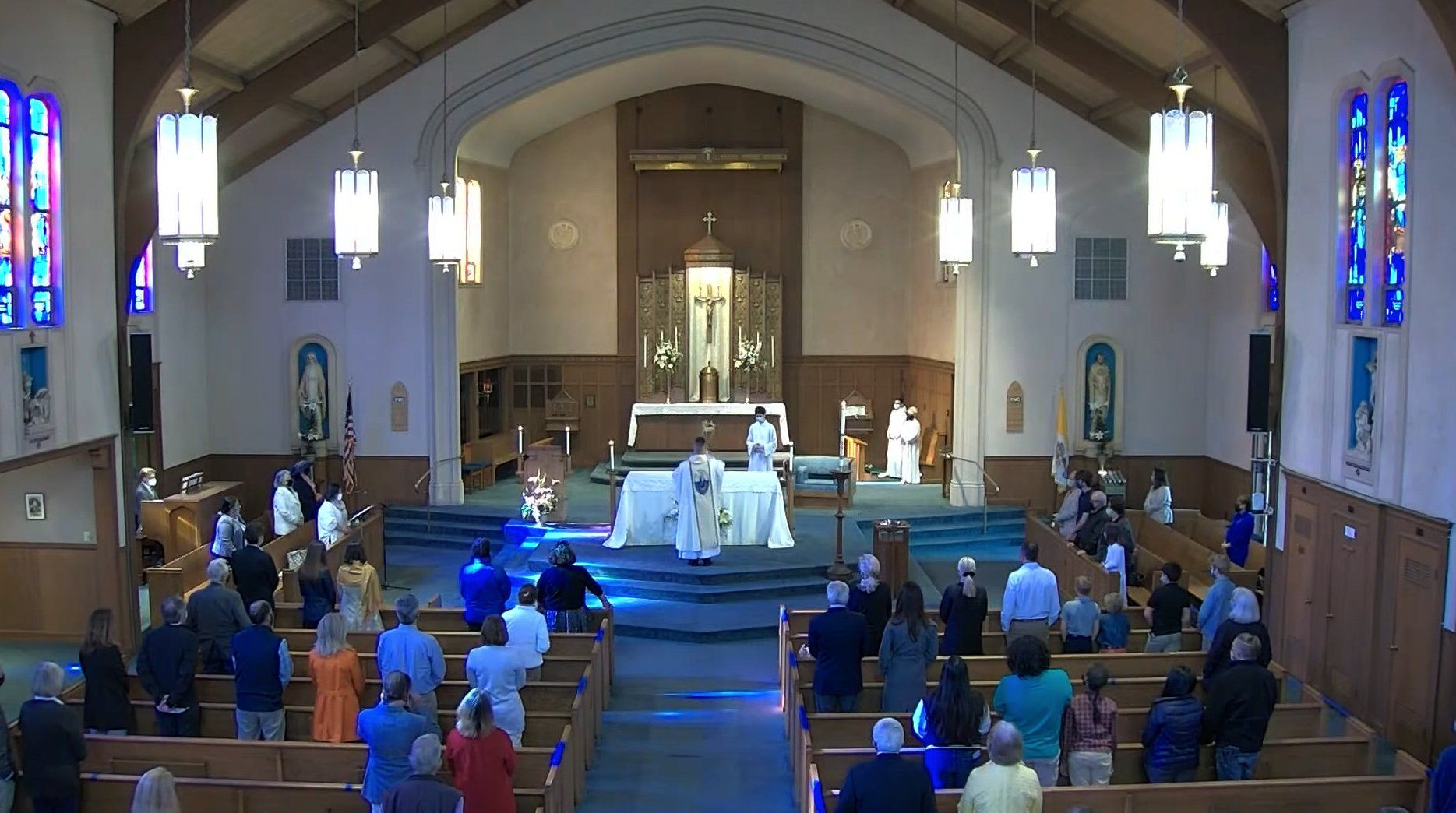 Parishioners at Mass
