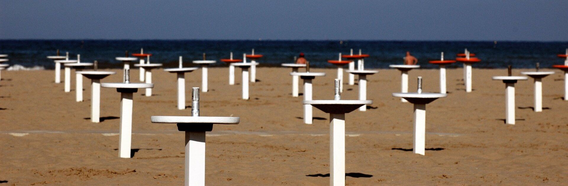 The end of summer season in Rimini, Italy
