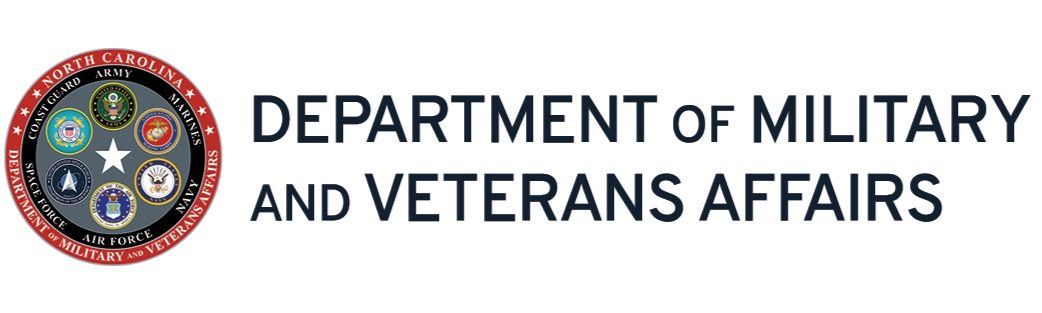 Department of Military and Veterans Affairs seal and text on a white background