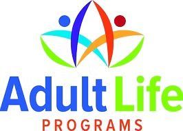 Adult Life Programs logo with colorful abstract figures and blue-green text