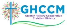 GHCCM logo with multicolored cross and blue-green text for Greater Hickory Cooperative Christian Ministry