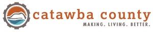 Catawba County logo with orange, blue, and gray circular icon and tagline “MAKING. LIVING. BETTER.”