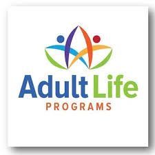Adult Life Programs logo with colorful abstract figures and blue-green text on a white background