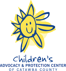 Children’s Advocacy & Protection Center of Catawba County logo with a smiling yellow sun and blue text