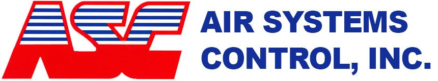 Red and blue logo of "Air Systems Control, Inc." with stylized "ASC" in red.