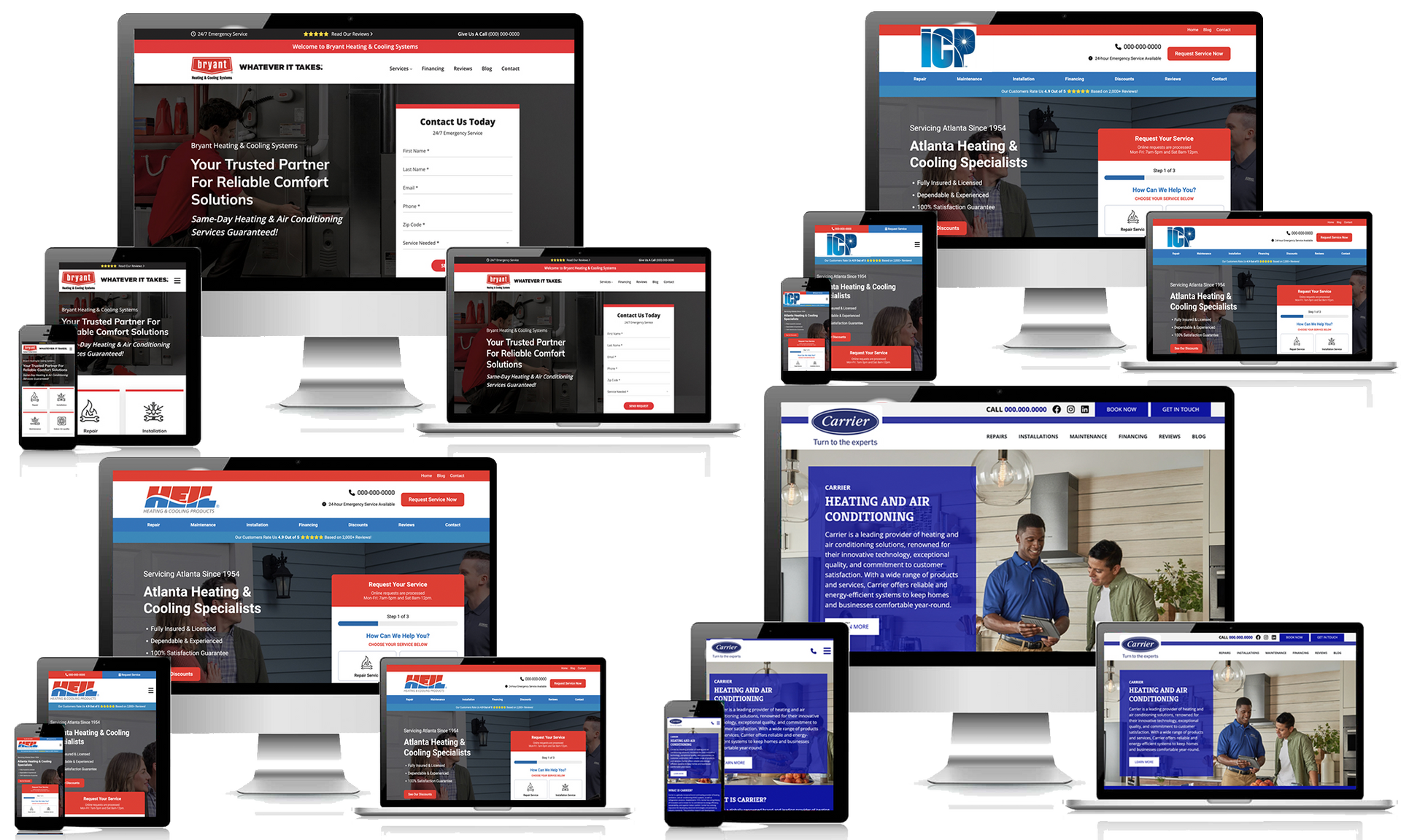 Carrier HVAC Websites