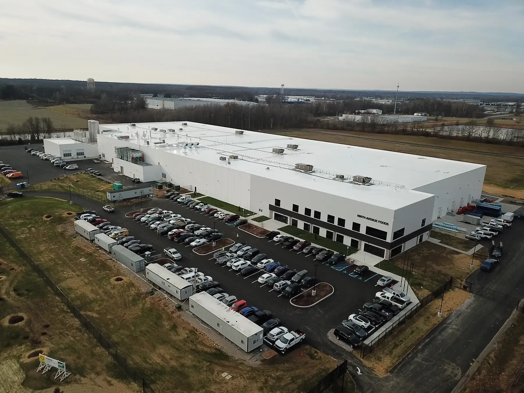 An ariel view of Ninth Avenue Foods in Walesboro, IN
