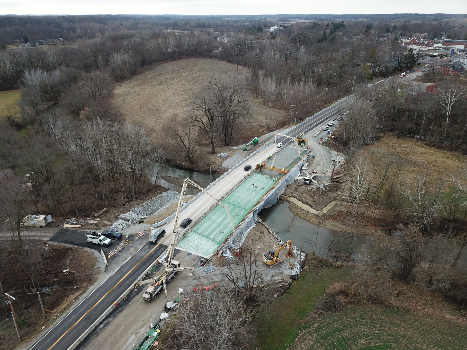 A photo of I-69 over the White River in Daviess County, Indiana