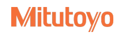 the mitutoyo logo is orange and white on a white background .