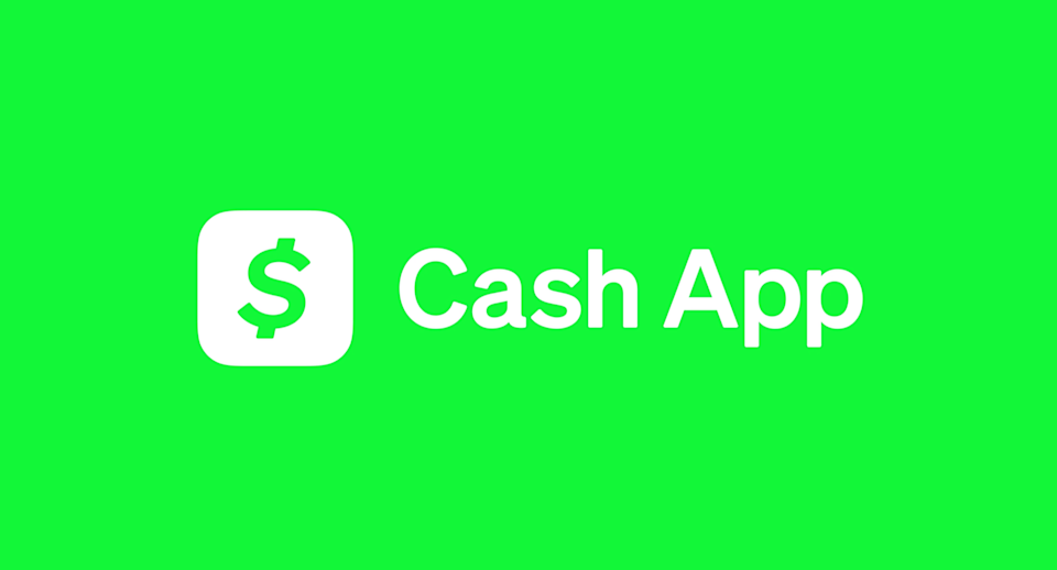 Cash App logo: white dollar sign in a white square on a green background.