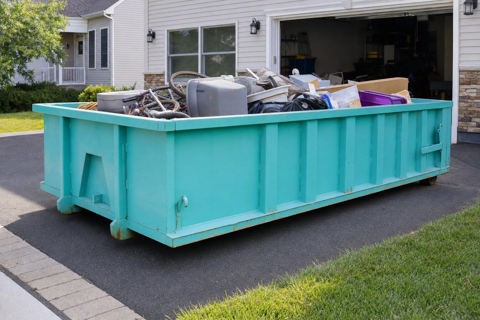 20 yard dumpster garage attic clearout Franklin Township NJ