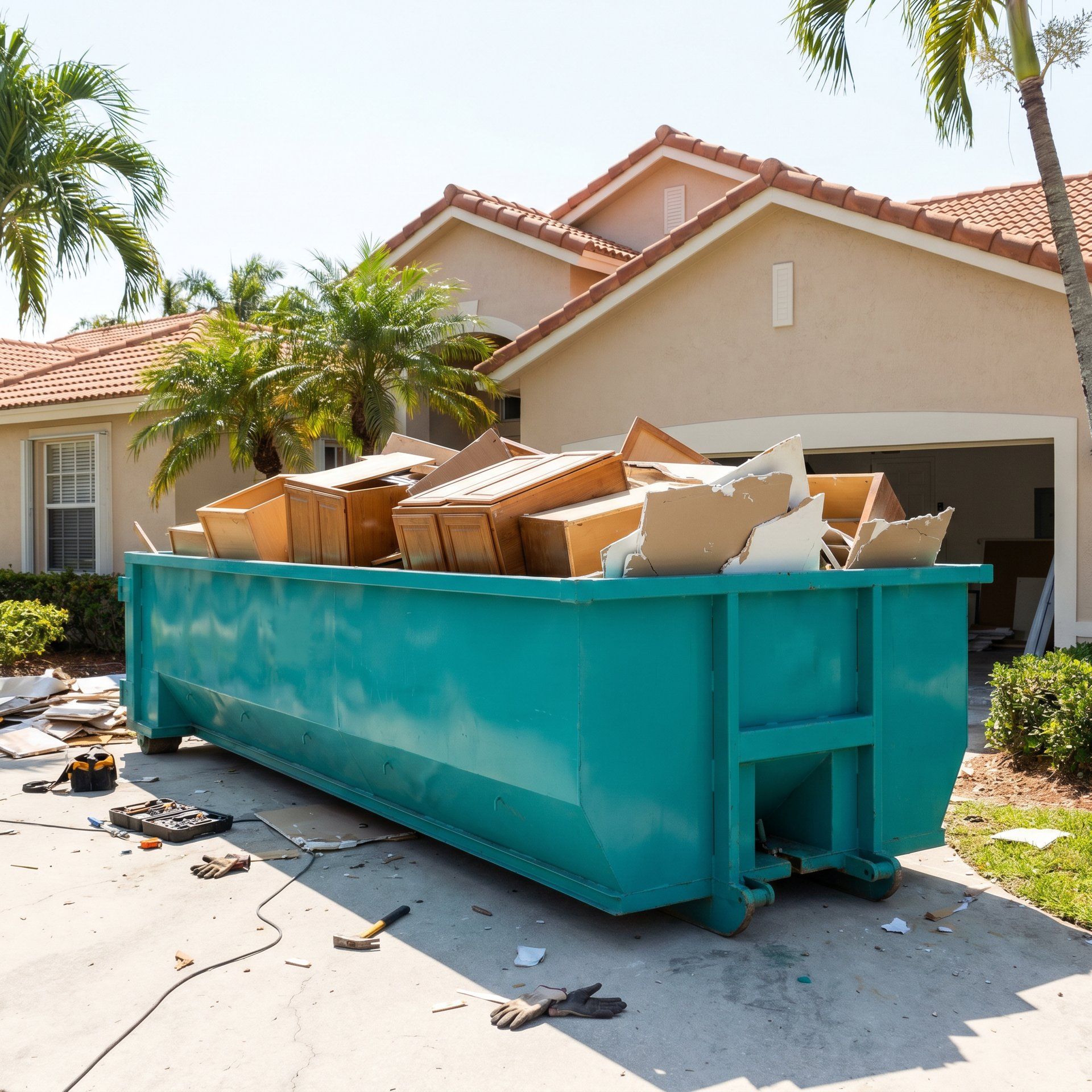 20 yard dumpster kitchen renovation Franklin Township NJ