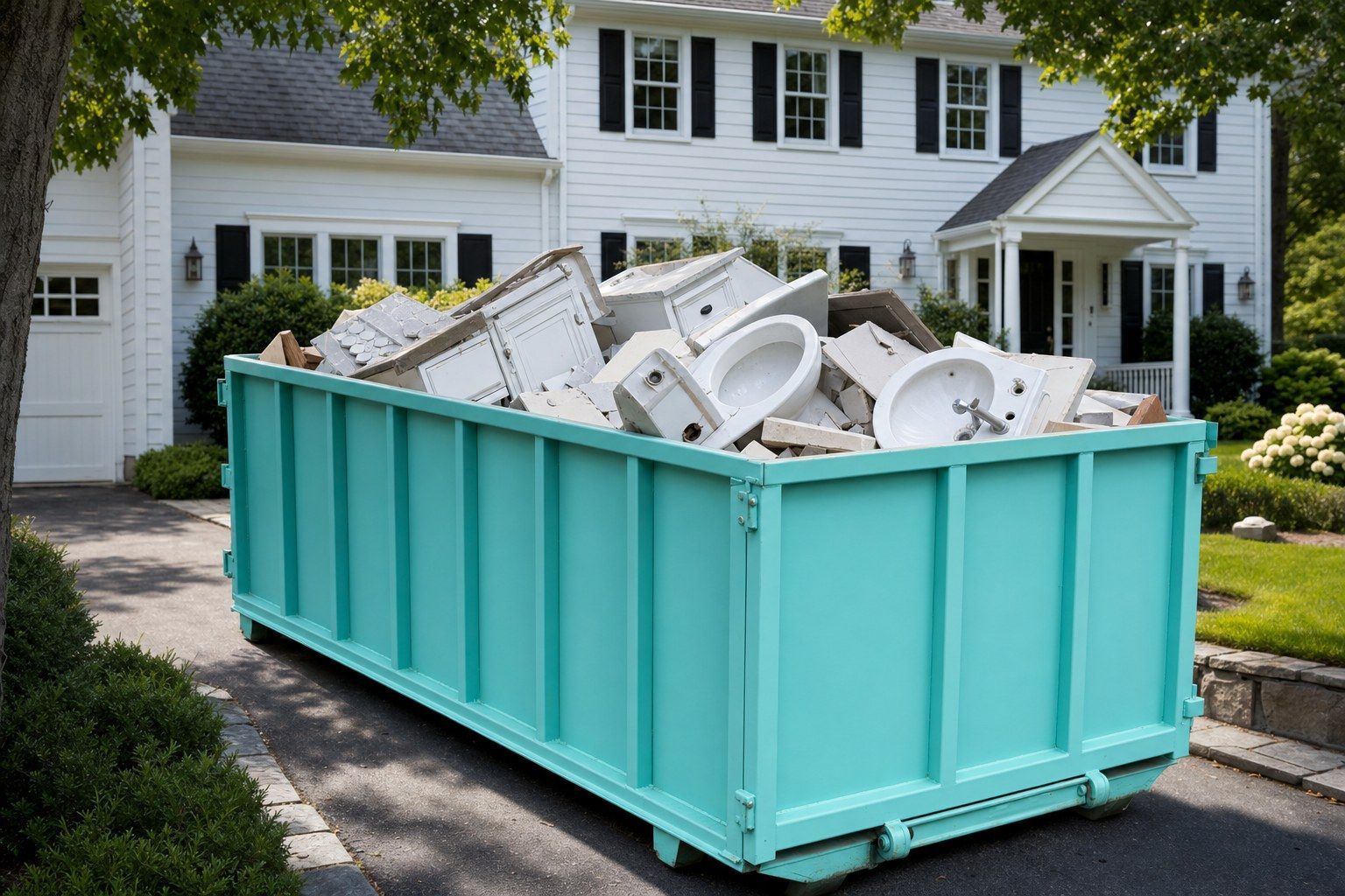 10 yard dumpster bathroom remodel Franklin Township NJ