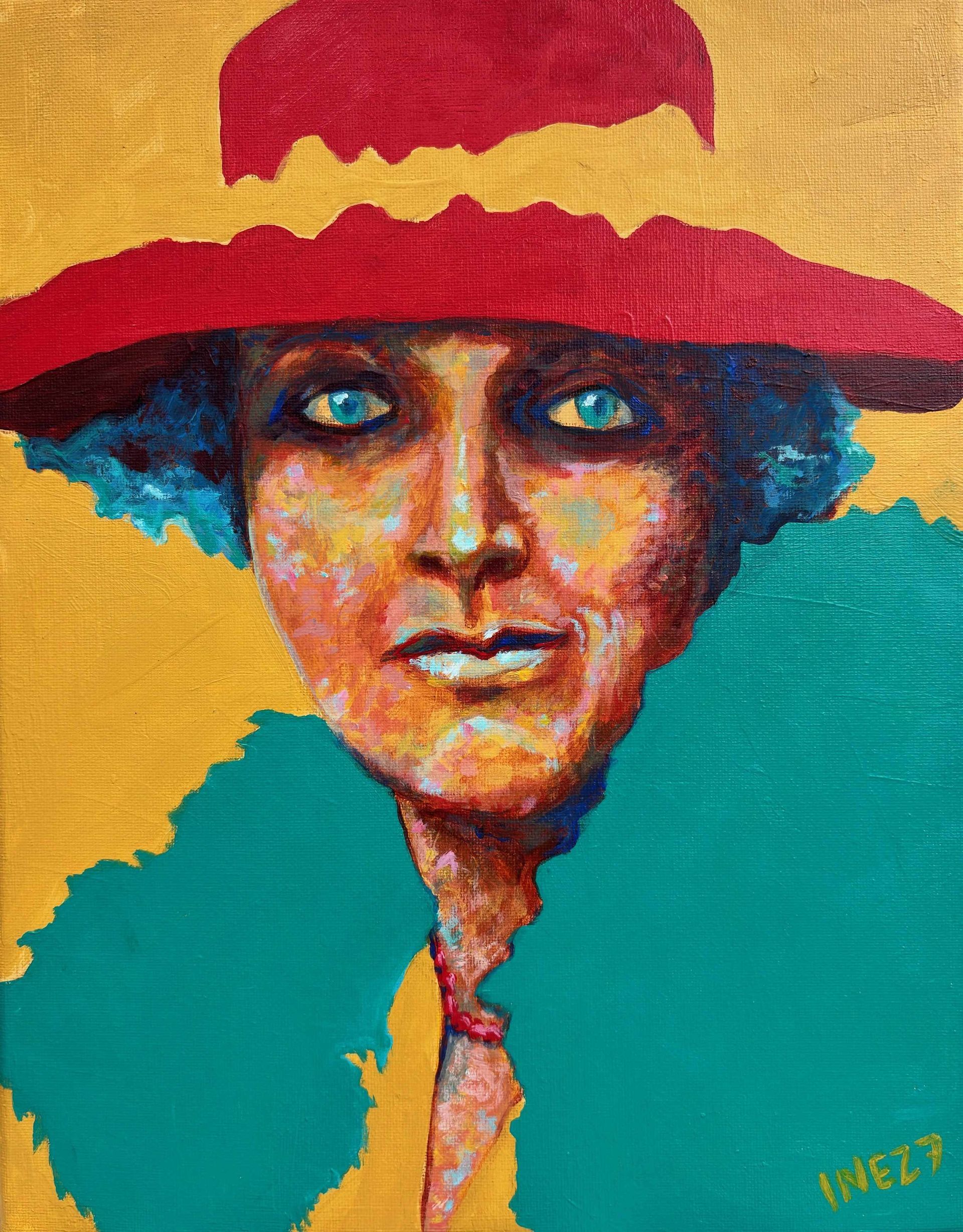 Katharine McCormick, portrait, heroines, heroes, acrylic, women, artist, original art by Inez