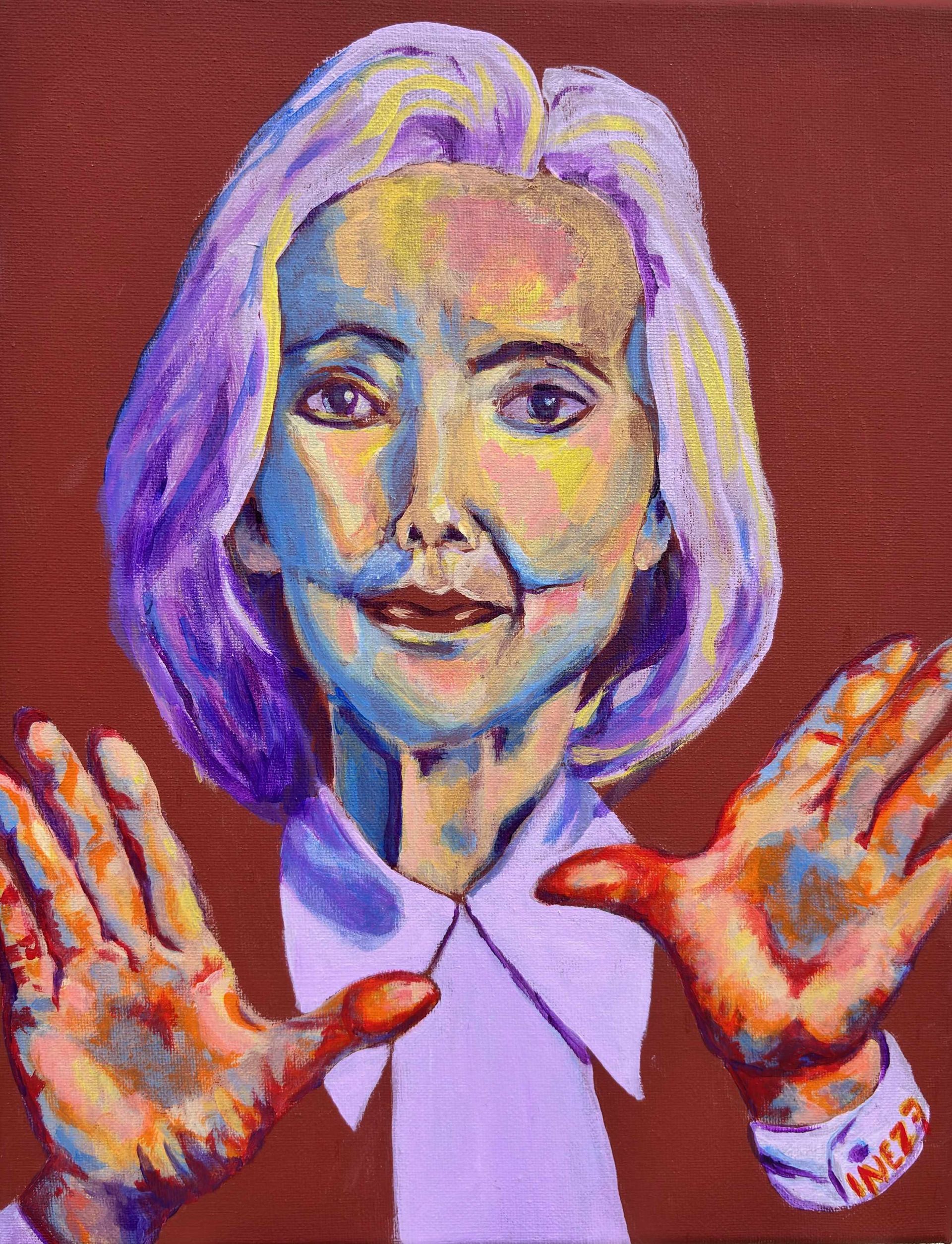 Lilly Ledbetter, portrait, heroines, heroes, acrylic, women, artist