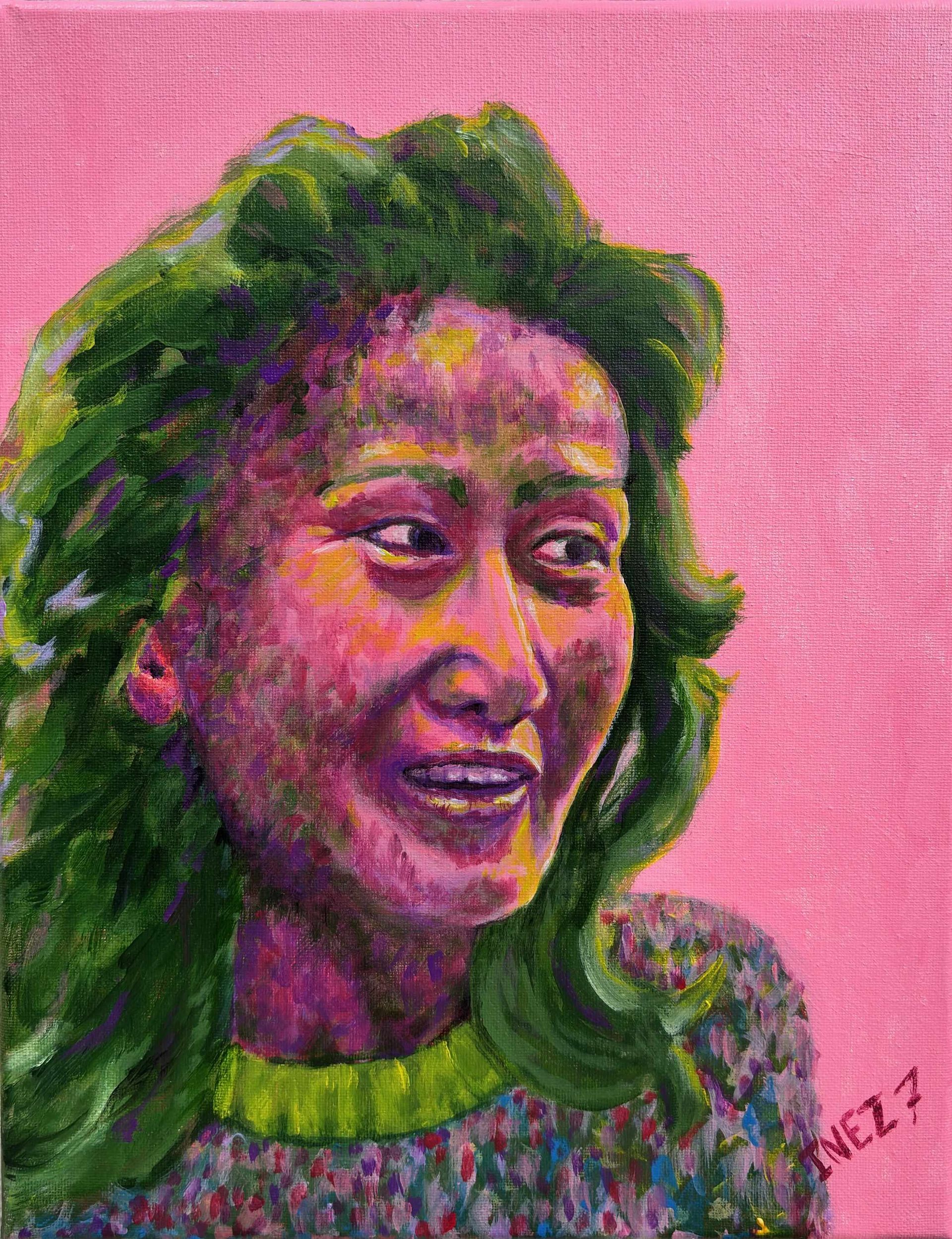 Miki Gorman, portrait, heroines, heroes, acrylic, women, artist