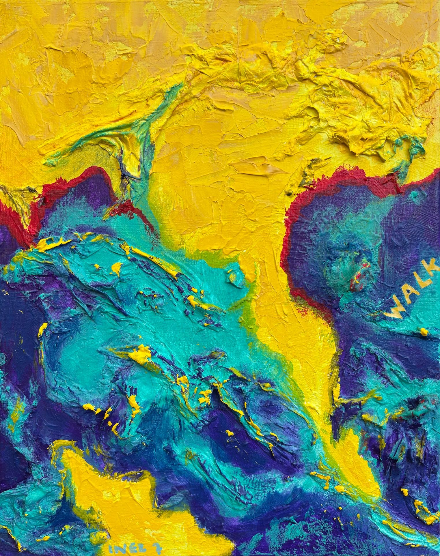 tryptich, acrylic, fine art, abstract art, inez sieben