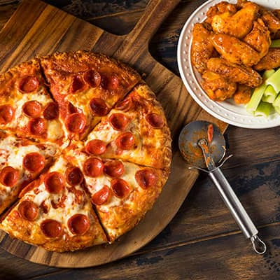 Pizza and wings