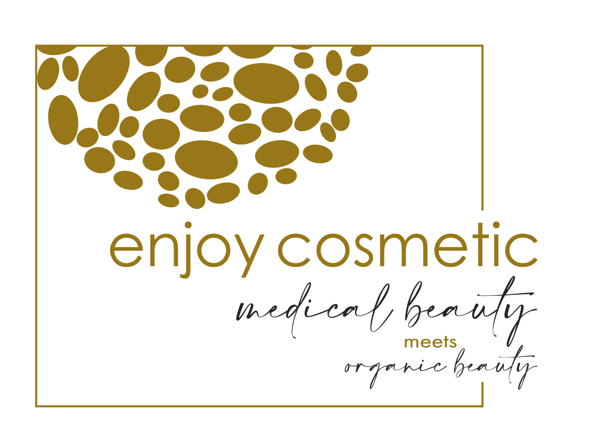 Das Logo für Enjoy Cosmetic Medical Beauty trifft auf Bio-Schönheit