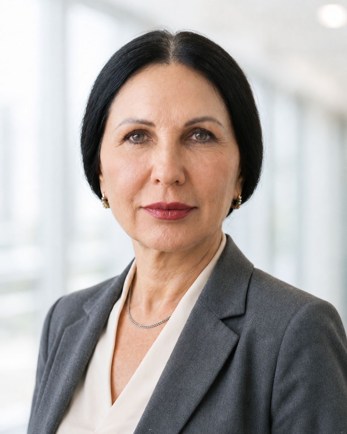 Eine Frau mit Brille und Jacke lächelt in die Kamera