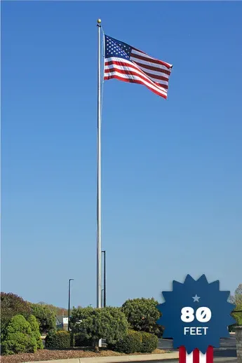 80ft Flagpoles