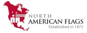 North American Flags logo with red map of North America and “Est 1929” text