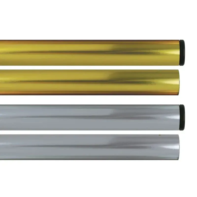 Aluminum Marching Band Poles with Caps - Gold