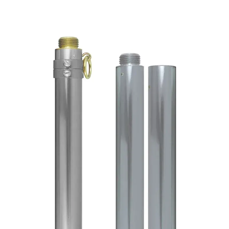 Deluxe Aluminum Parade Poles - Silver