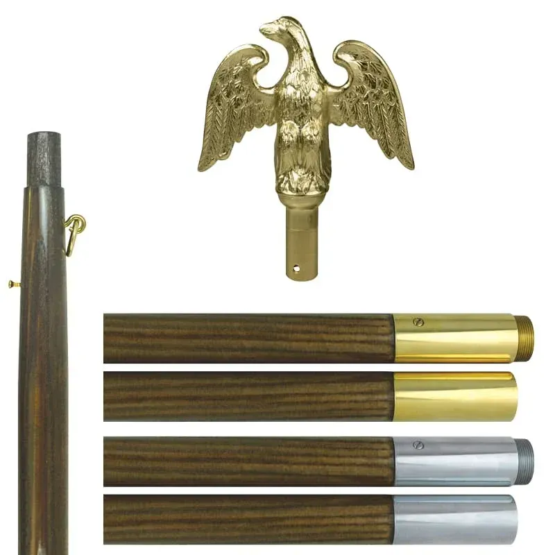 Oak Finished Parade Poles