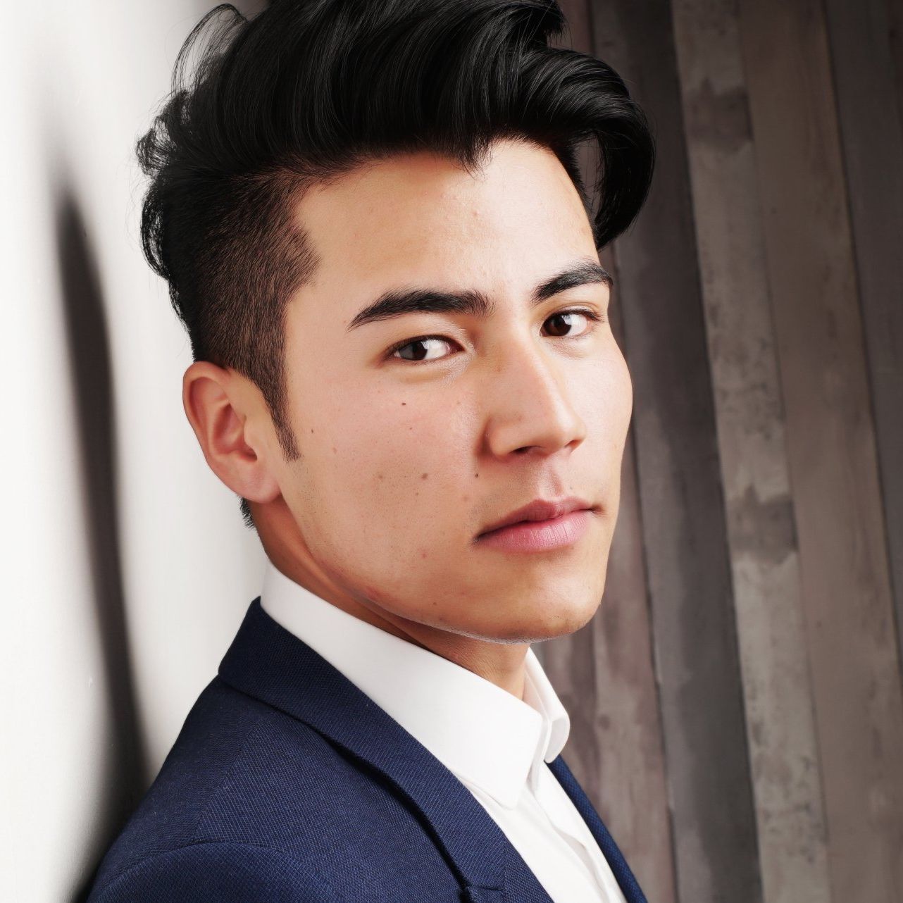 . Sharp jawline