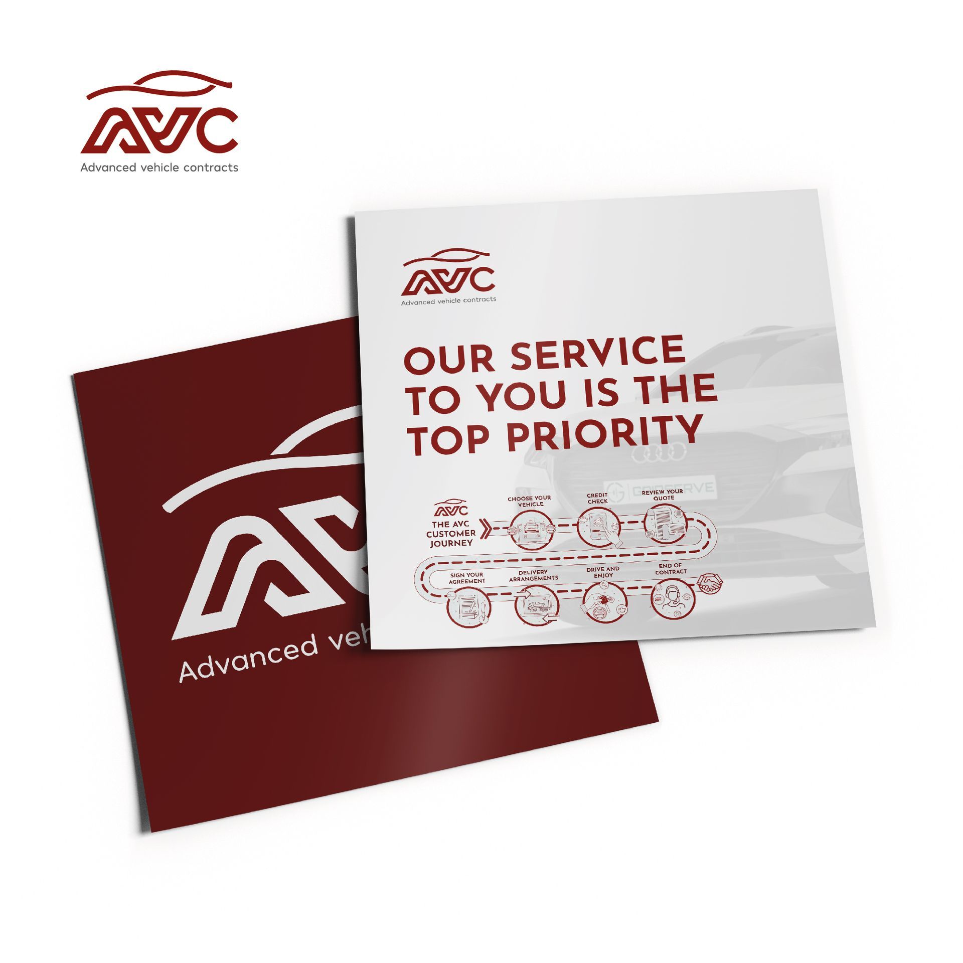 A couple of cards that say `` our service to you is the top priority ''.