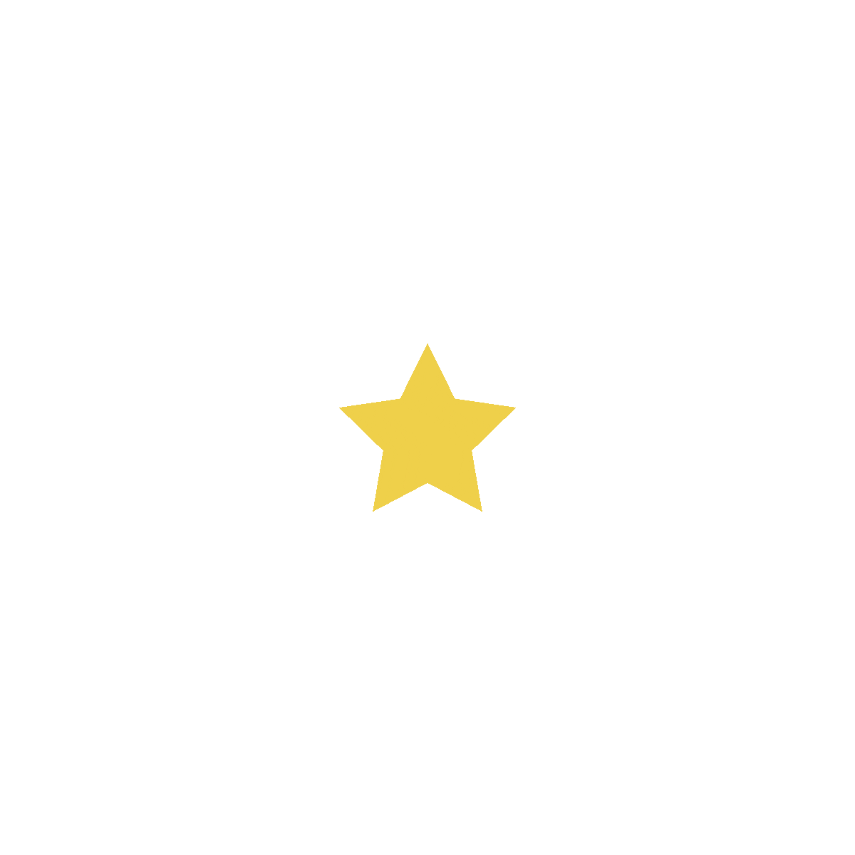 A small yellow star on a white background.