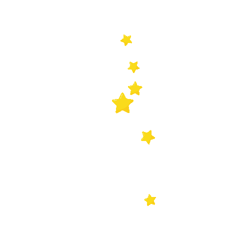 A row of yellow stars on a white background.