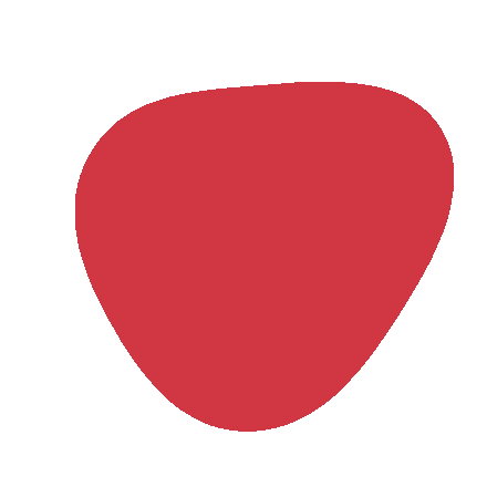 A red circle on a white background that looks like a heart.