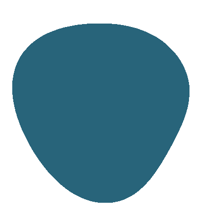 A blue circle on a white background that looks like a guitar pick.