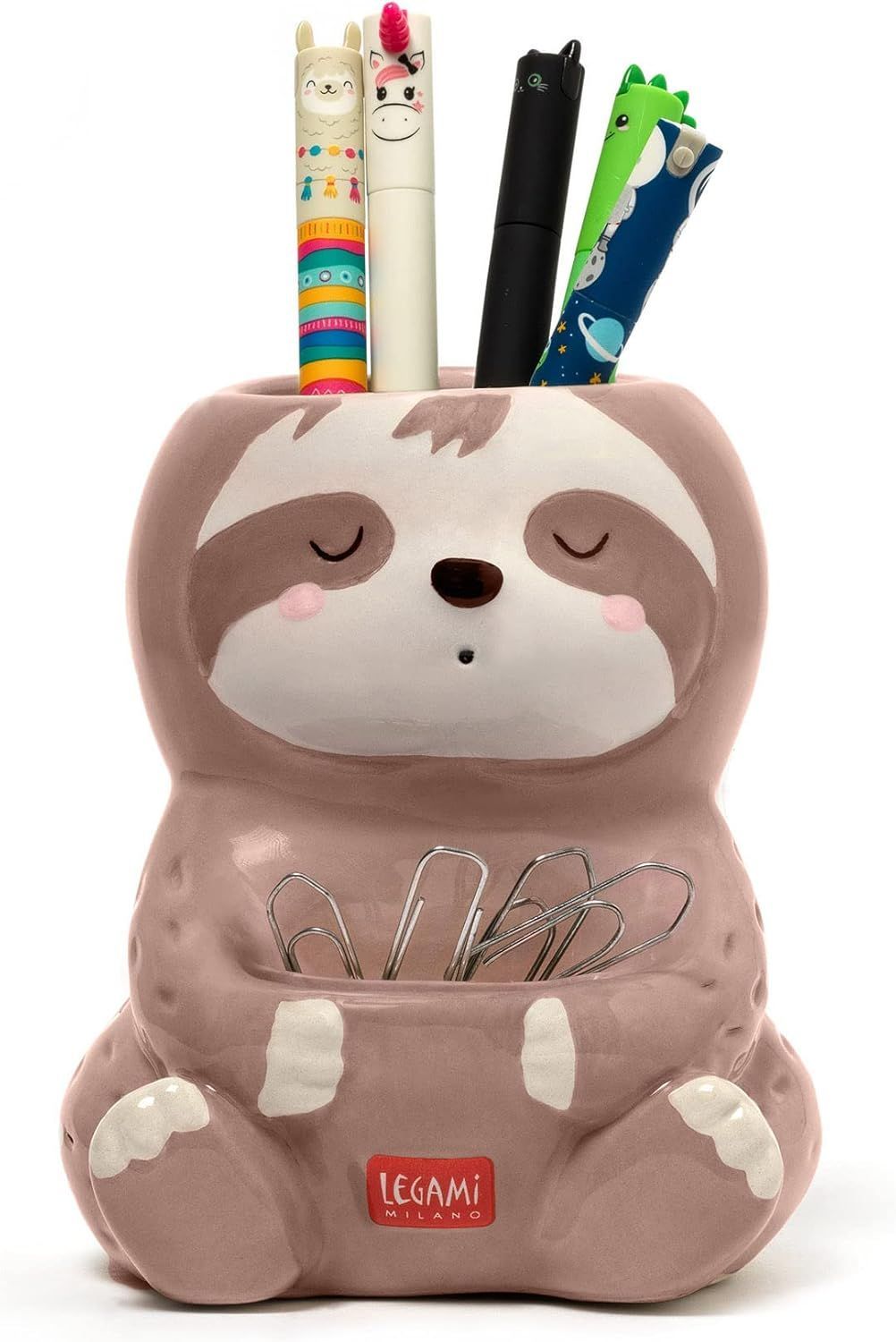 Legami desk friend pot pen holder sloth