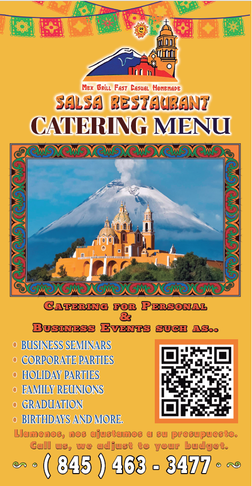 Our Menus Salsa Mexican Restaurant Poughkeepsie, NY