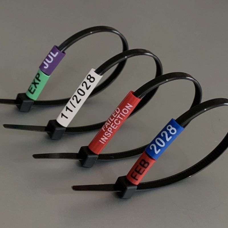 Inspection date markers month and year colour coded